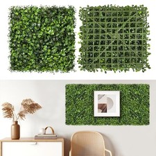 Artificial Grass Wall Panels, 20 Pack 10"x10" Hedge Wall 10"x 10" 20pcs Boxwood
