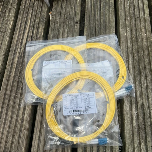 Fibre optic cable x3 LC/PC-ST/PC-SM9/125-0S2-3. 0-D-3M RoHS compliant 3 metre. 