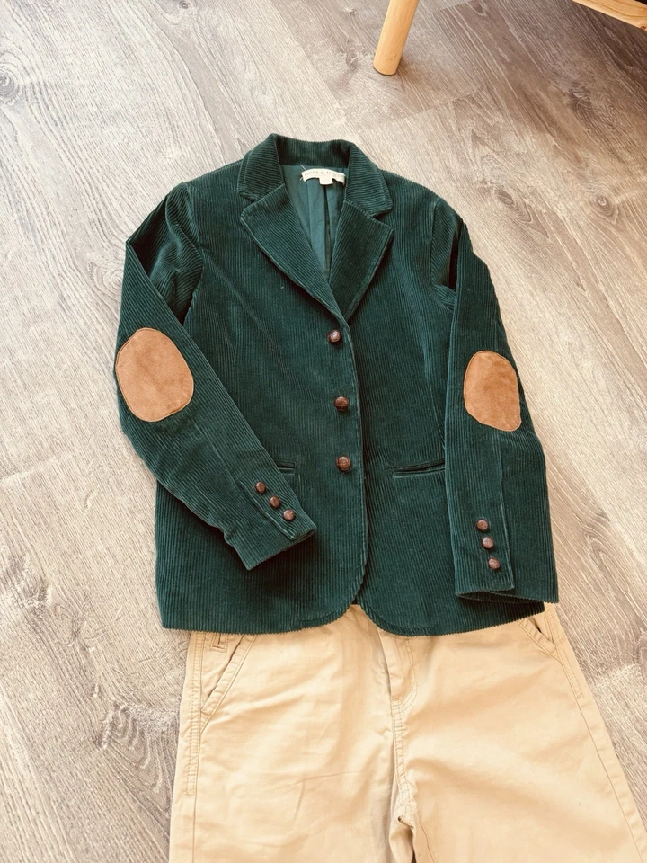 Hope Henry Boy Green Blazer Size 10 and Zara Ligth Brown Size 11/12 2pc Set - Image 2 of 4