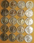 Full roll (20) - $10 Face Value - Walking Liberty Halves - 90% Silver 1916-1947