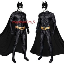 Batman  The Dark Knight Batman Costume Jumpsuit Cape Mask Halloween Cosplay Suit