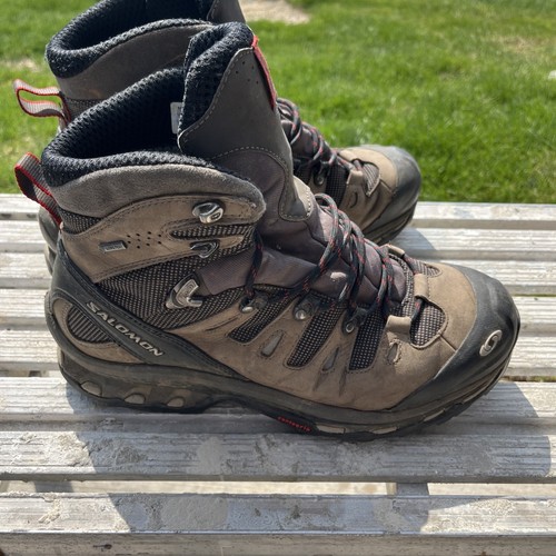 Salomon Quest 4D 3 GTX Men’s Size 9.5 Brown Black Gore-tex Hiking Boots - Picture 2 of 9