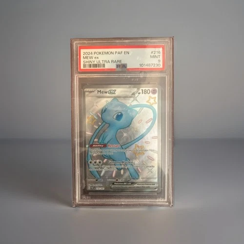 Pokémon TCG Mew EX 216/091 Paldean Fates Full Art Shiny Ultra Rare Psa 9 Mint