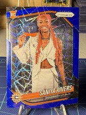2025 Panini Prizm WNBA #150 Saniya Rivers RC Variation Blue Velocity Prizm