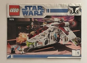 LEGO Star Wars Republic Attack Gunship 7676 INSTRUCTION MANUALS ONLY, 1 & 2!