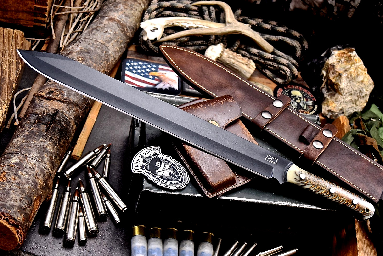 CFK IPAK Handmade D2 Custom HYBRID LATIN MACHETE Chopping Hunting Sport Knife