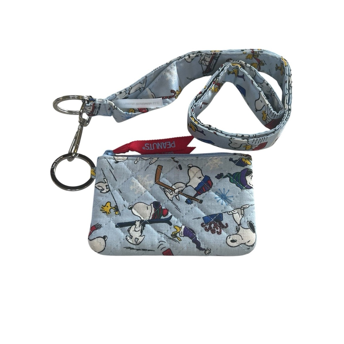 Peanuts Vera Bradley Zip ID Case Y2K Snoopy Ski Jump Vintage