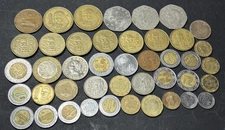 Lot Of 41 Old Vintage Mexican Coins - Circulated - Various Denominations