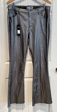 Fashion Nova Women's Metallic Silver Pants Size 1X (XL) NWT