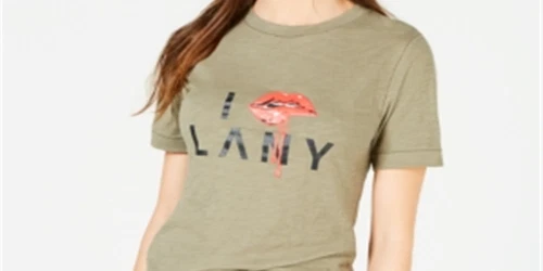 La La Anthony Women's Cotton Graphic T-Shirt Green Size Small - Picture 3 of 4