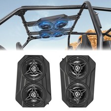 Bluetooth 6.5" 4 Speaker Overhead Stereo UTV Golf Cart Audio Sound Bar System
