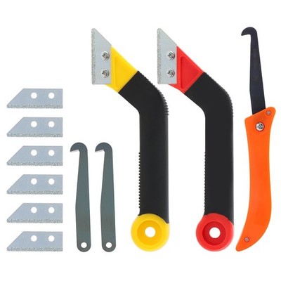 Ranjaner 11 Pack Grout Removal Tool Kit, Long-Lasting Saw Angled Tile Grout...