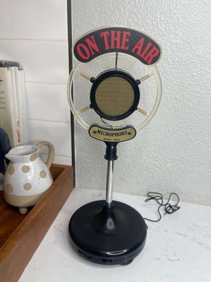 Vintage Advertising Am, Fm Radio Microphone, On The Air. | eBay