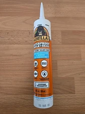 Gorilla Waterproof Caulk & Seal 100% Silicone Sealant, White, 1 Pack, White