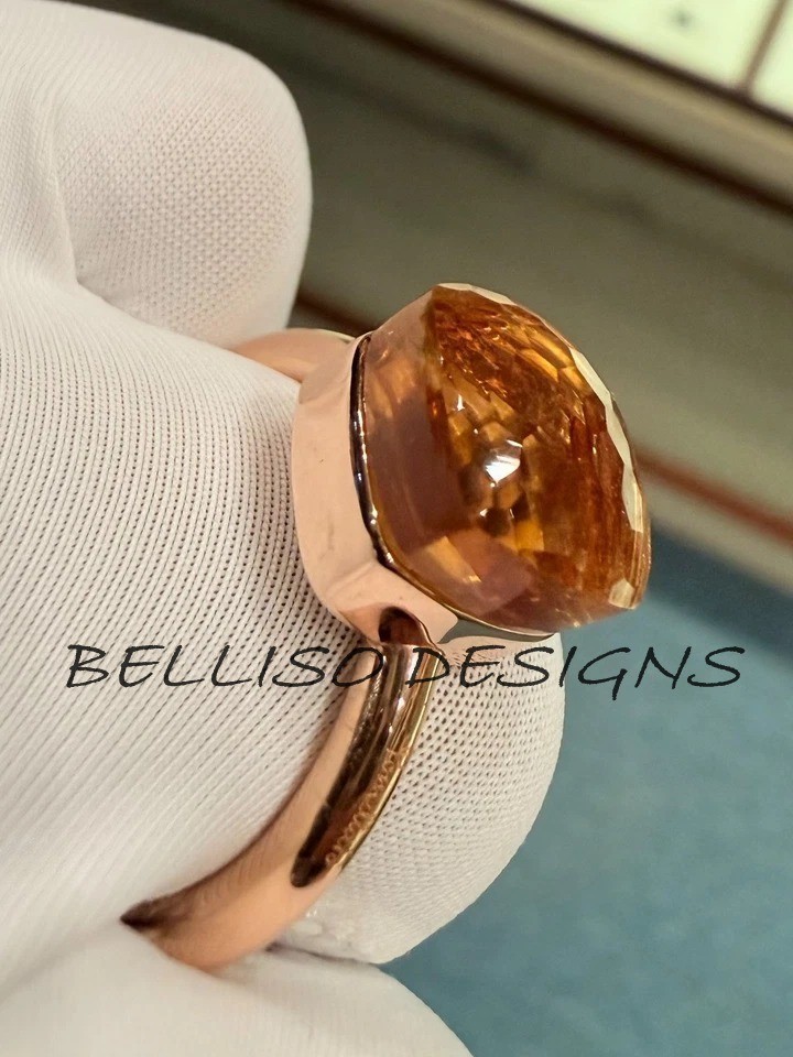 Pomellato Nudo Classic Ring 18k Rosé-/Weissgold Himmelblauer Topas (Full Set mit Original-Schatulle & Zertifikat) – Bild 8