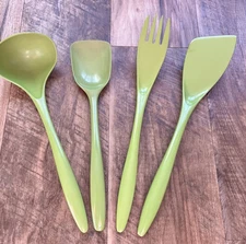 Vintage Rosti Design Hutzler Mepal Melamine Cookware Utensils Green MCM Lot
