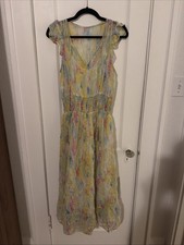 Anthropologie Multicolored Maxi Dress Size 6
