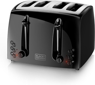 4-Slice Toaster Extra-Wide 7 Shade Settings Crumb Trays