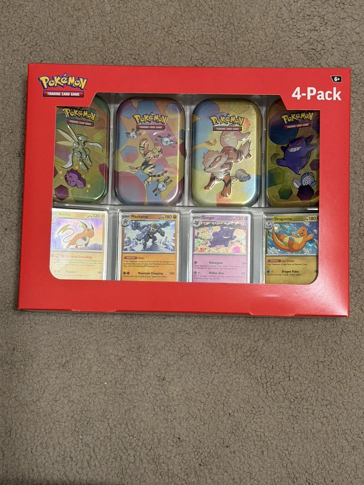 Pokémon TCG Scarlet & Violet 151 Mini Tin 4-Pack Lot 2 Sam’s Club Sealed - Image 4 of 4