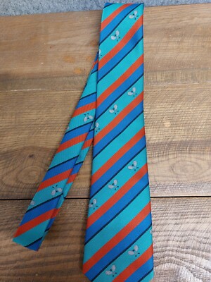 Krawattenhalter Aqua Grün Rot Blau Gekreuzt Tennisschläger Logo Tie