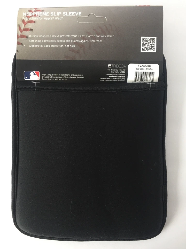 NEW CHICAGO WHITE SOX TRIBECA NEOPRENE SLIP SLEEVE IPAD PROTECTOR 10" X 8" BLACK - Image 4 of 4