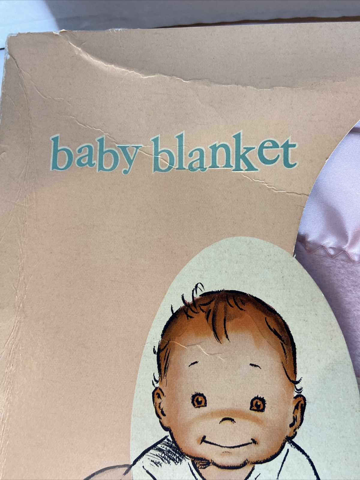 Baby Blanket Embraceable Vintage Pink Baby Crib Blanket Rayon/Nylon/Satin 36x50