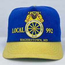 80s teamsters hat awesome true vintage snap back made in USA Maryland Hagerstown