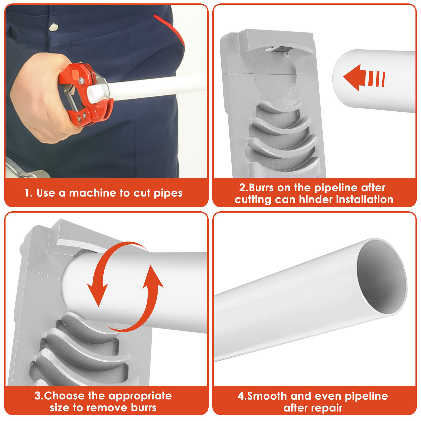PVC Deburring Tool Sturdy Deburring Chamfer Tool Durable Plastic Pipe