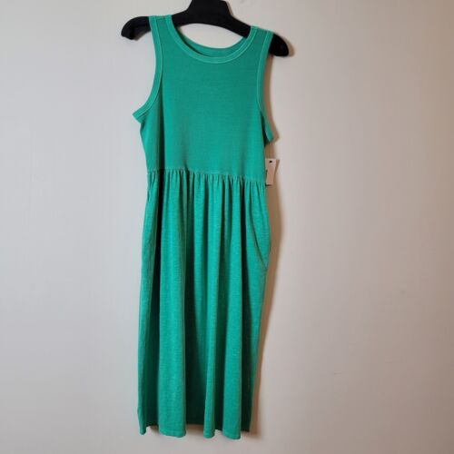 Sonoma Dress Womens XL Midi Tank pockets knit Green Summer Casual Patrick's Boho - Picture 11 of 17