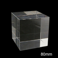 K9 Optical Glass Crystal Square Cube 8cm Decoration Transparent Cube Prism Gift