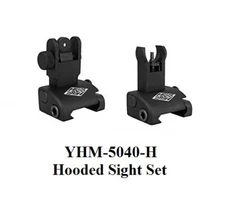 YHM Yankee Hill Machine Q.D.S. QDS Same Plane Sight Set Hooded -YHM-5040-H NEW