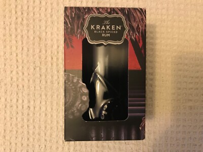 1x The Kraken Black Spiced Rum Screamfest Smoked Highball Glass In Gift Box New