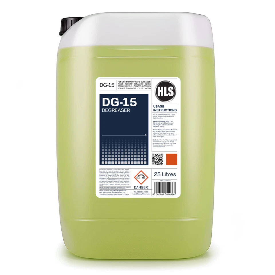 HLS SUPPLIES DG-15 Kitchen Degreaser - Fast Acting Cleaner & Degreaser 25L