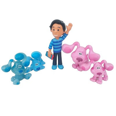 Blues Clues Boy Josh Magenta Rosa und Blau Hunde Welpen Stück Figur