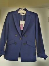 Brand New Diane Von Furstenberg Blue Jacket Size 12 Uk Rrp £540