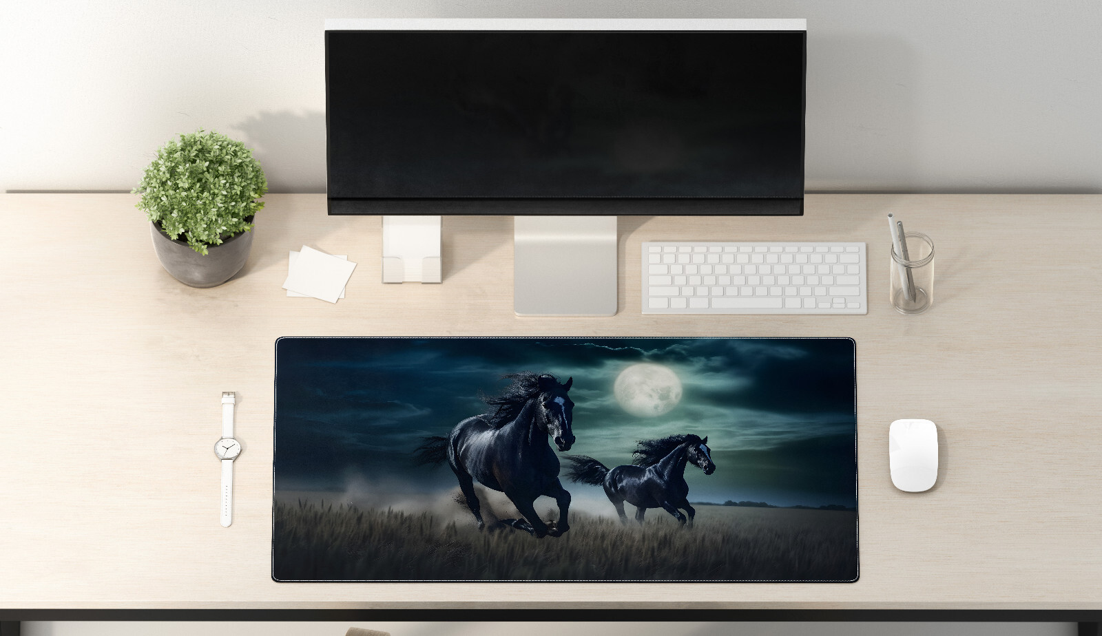 Large Gaming Mouse Pad with Horse Design - Perfect Gift for Gamers-image