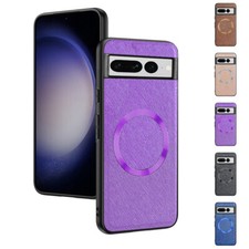 For Google Pixel 6a/6 Pro/7A/8A/9 Pro Shockproof Leather Magsafe Slim Phone Case