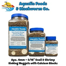 Snail & Shrimp 4mm Sinking Nuggets with Calcium Blocks