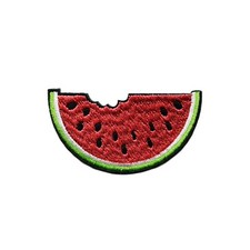 Watermelon Slice Embroidered Iron-On Patch - Summer Fruit, Cute DIY Badge