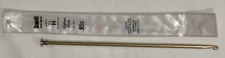 Vintage Hero Scovill Crochet/Afghan Needle Hook  USA Size H 9" Gold No. 7061
