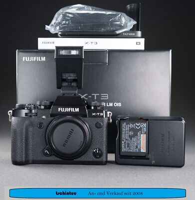 Fujifilm X-T3 Spiegellose Kamera Schwarz Sehr Guter Zustand XT3 OVP