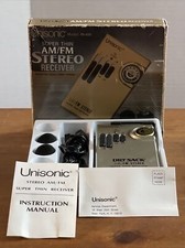 Unisonic Super Thin Stereo Receiver Portable Walking Handheld AM/FM Gold: PS-420