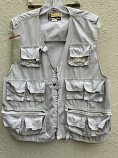 Vintage Fishing Vest Beige Medium NWT Pockets "Wild Life Brand"
