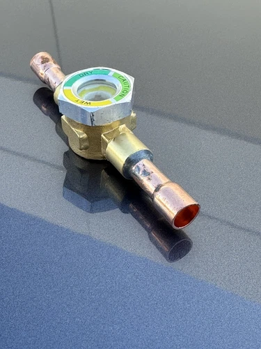 Sight Glass Moisture Indication 3/8" O.D. Cooper Line Fitting Refrigeration AC