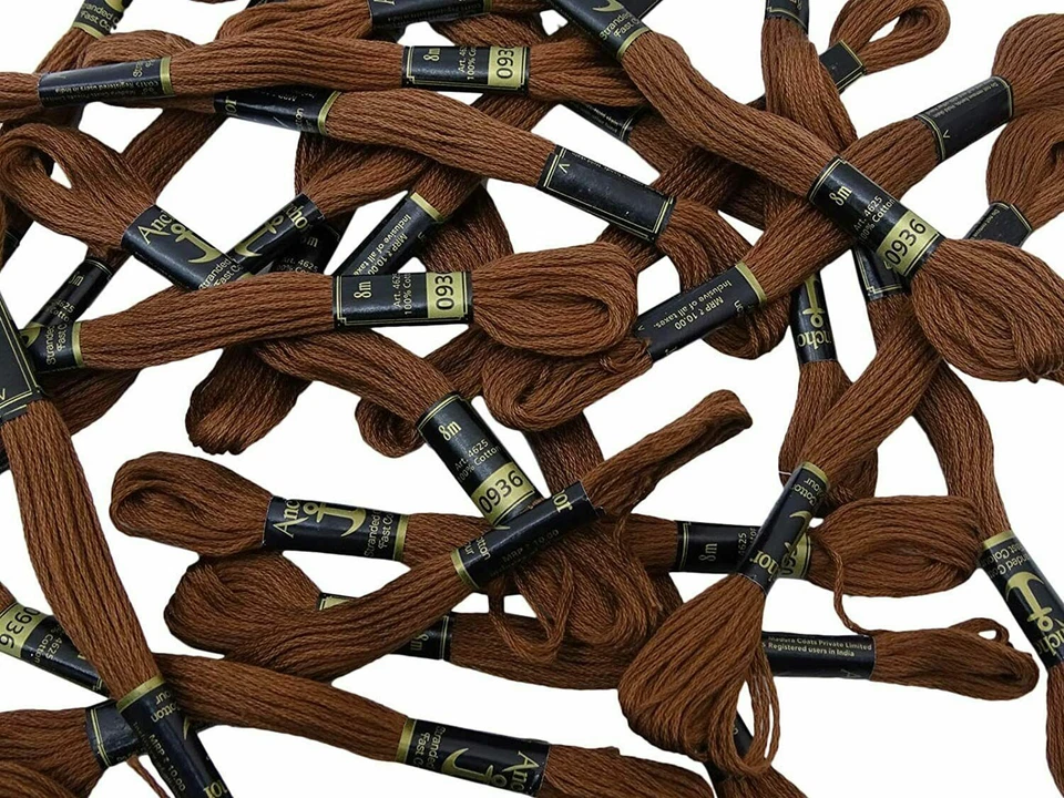Anchor Stranded Cotton Threads Hand Embroidery Thread Cross Stitch Sewing Brown - Image 3 of 4