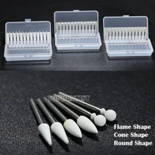 Fresas dentales de piedra blanca cono/llama/redonda pulido de alta velocidad FG