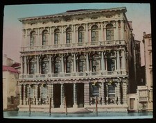 ANTIQUE Magic Lantern Slide REZZONICO PALACE C1900 PHOTO VENICE ITALY 