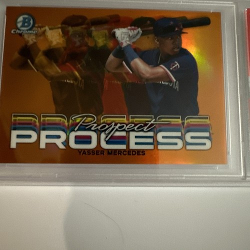 2023 Bowman Chrome Yasser Mercedes #PRP14 Prospect Process Orange Ref /25 PSA 10 - Picture 6 of 16