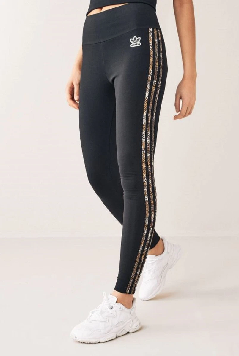 NEW ADIDAS ORIGINALS WOMENS SNAKE SKIN LUXE TREFOIL TIGHTS ~SIZE MEDIUM  #HT5969