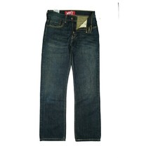 Levis 514 Slim Straight Unisex Jeans Pants Classic S W27 L27 Dark Blue Used Look